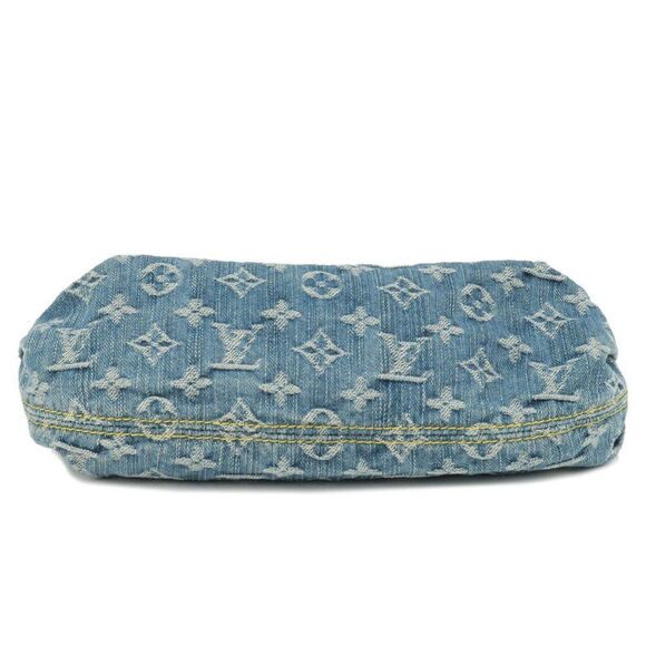 Denim Pleaty Hand Bag Blue - Picture 3 of 10